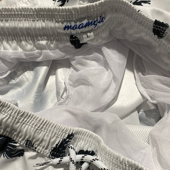 Maamgic Mens Quick Dry Printed Short Swim Trunks with Mesh Lining Swimwear Sz L - Picture 5 of 5